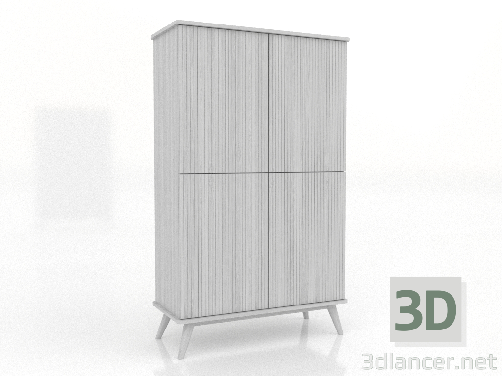 3D modeli Dolap 5 1000x450x1650 mm (beyaz RAL 9010) - önizleme 3D modeli Dolap 5 1000x450x1650 mm (beyaz RAL 9010) - önizleme