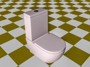 Modèle de la toilette dans la forme moderne