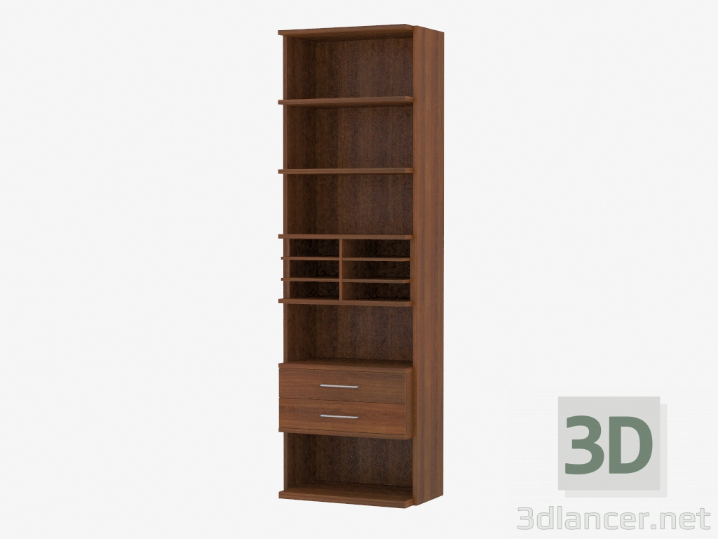 3d model Elemento de pared para mueble con estantes abiertos. - vista previa