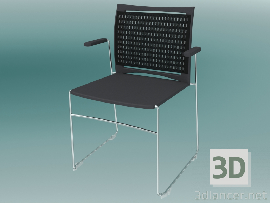 Modelo 3d Cadeira para visitantes (555V 2P) - preview