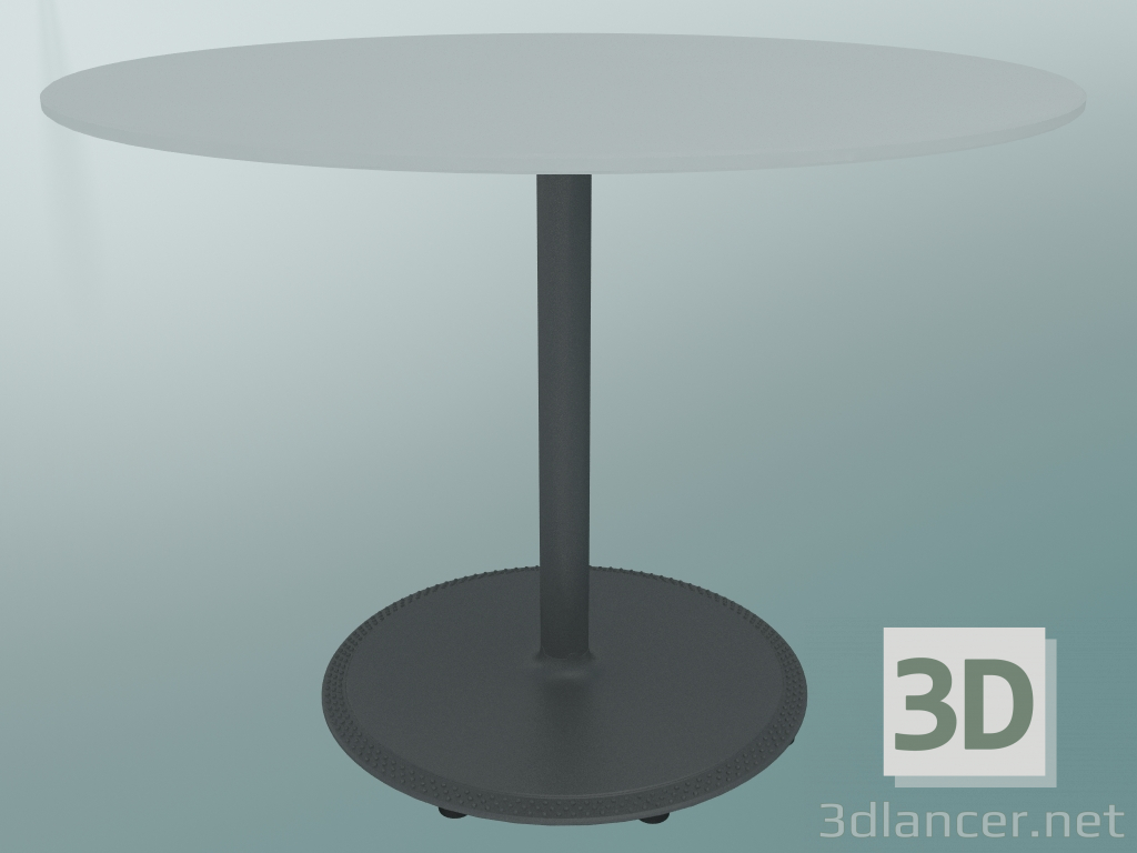 3D Modell Tisch BON (9382-51 (Ø 70 cm), H 51 cm, HPL-Weiß, Grauguss-Aluminium) - Vorschau