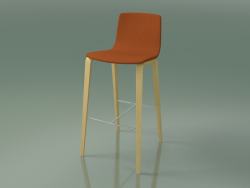 Bar chair 5904 (4 wooden legs, upholstered, natural birch)