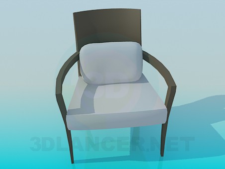 modelo 3D Silla con almohada cómoda - escuchar modelo 3D Silla con almohada cómoda - escuchar