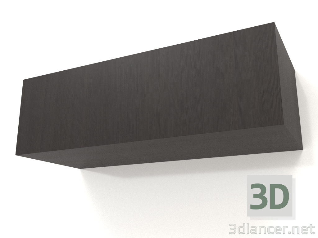 3d model Hanging shelf ST 06 (1 door, 800x315x250, wood brown dark) - preview