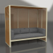 3D Modell Al Fresco Sofa mit Aluminiumrahmen aus Kunstholz (Gold) - Vorschau
