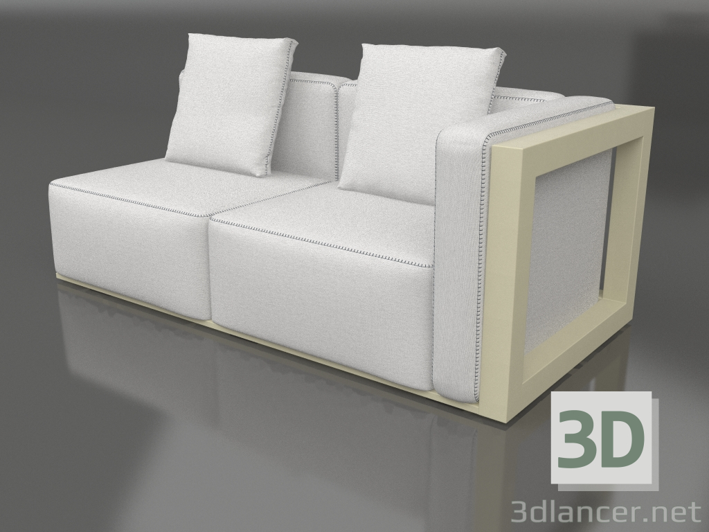 modello 3D Modulo divano, sezione 1 destra (Oro) - anteprima