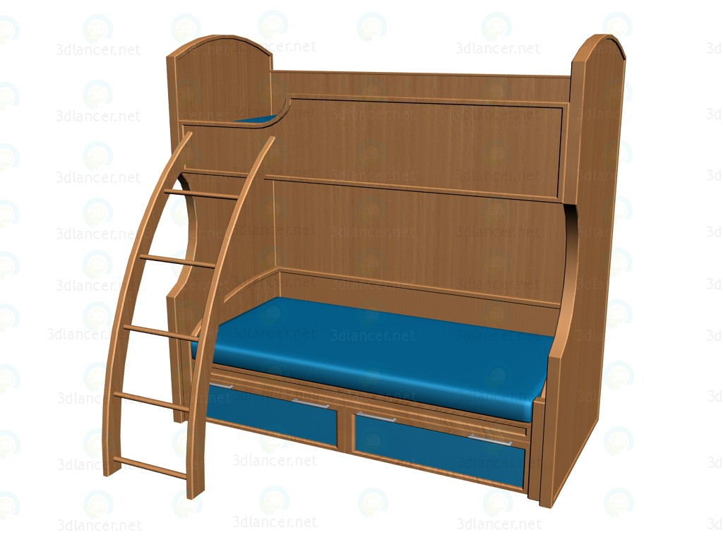 3d модель Ліжко 2-х ярусне К905 – превью
