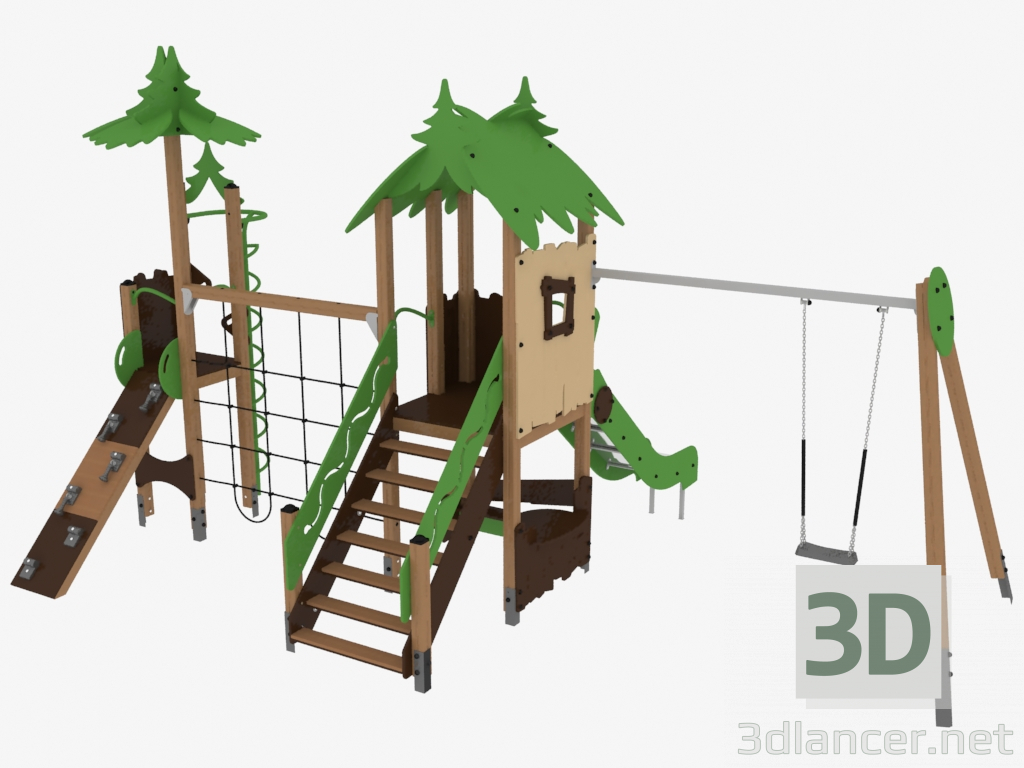 modello 3D Complesso per giochi per bambini (S1202) - anteprima