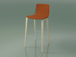 बार कुर्सी 5904 (4 लकड़ी के पैर, असबाबवाला, सफेद सन्टी)