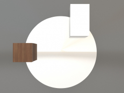 Espejo ZL 07 (672х679, madera marrón claro, blanco)