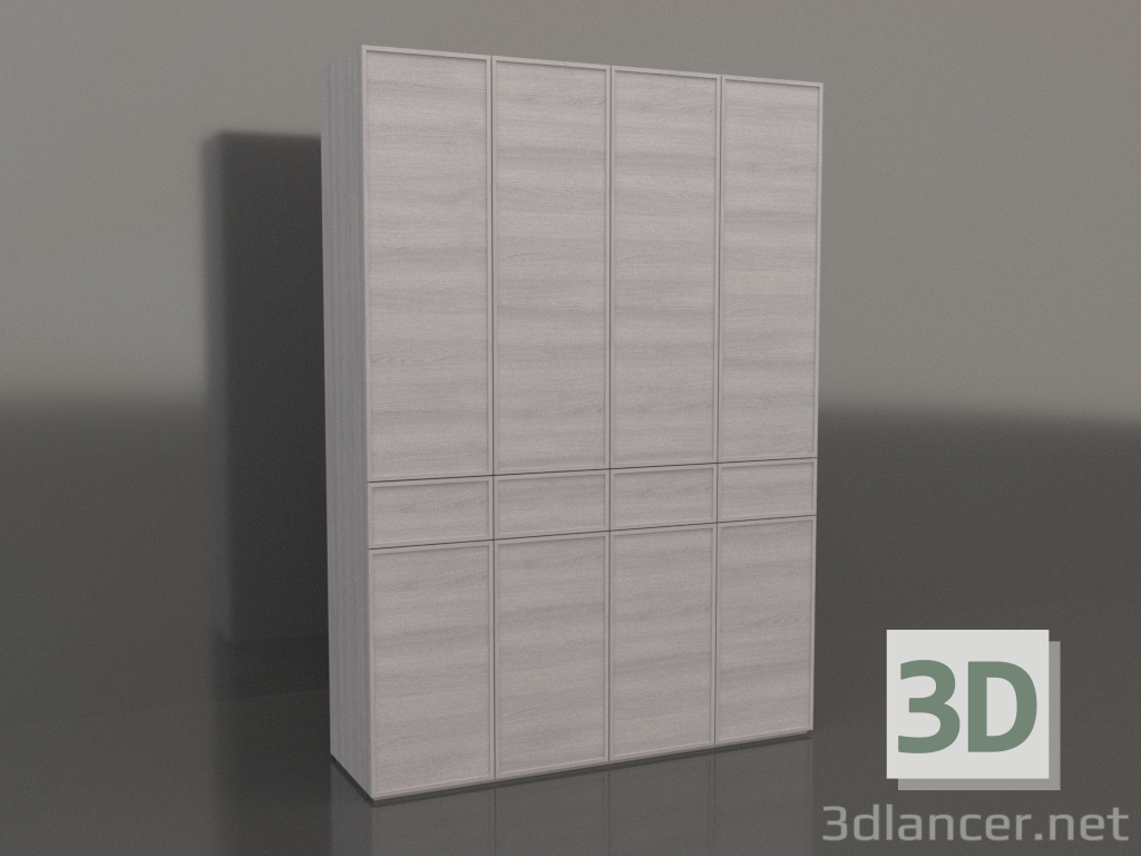 3D modeli Gardırop MW 03 ahşap (2000x580x2800, ahşap soluk) - önizleme