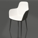 modèle 3D Chaise Rosamund (blanc - gris foncé) - preview