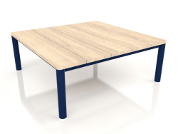 Mesa de centro 94×94 (Azul noche, madera de Iroko)