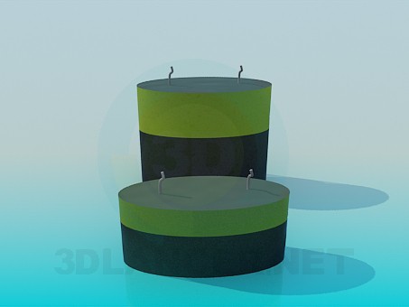 3d модель Свічки з двома гнітом – превью 3d модель Свічки з двома гнітом – превью