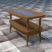 3d coffee table wood glass model buy - render
