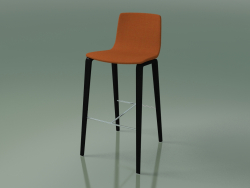 Bar chair 5904 (4 wooden legs, upholstered, black birch)