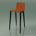 3d model Bar chair 5904 (4 wooden legs, upholstered, black birch) - preview