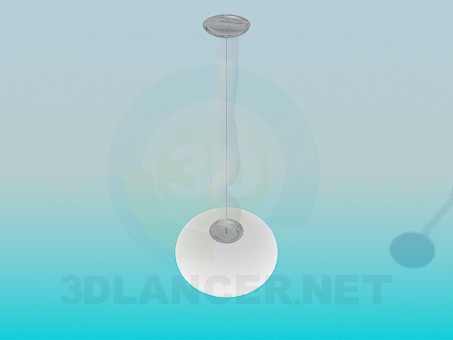 modèle 3D Luminaire avec ovale plafonom - preview