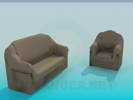 modelo 3D Sofá - escuchar modelo 3D Sofá - escuchar
