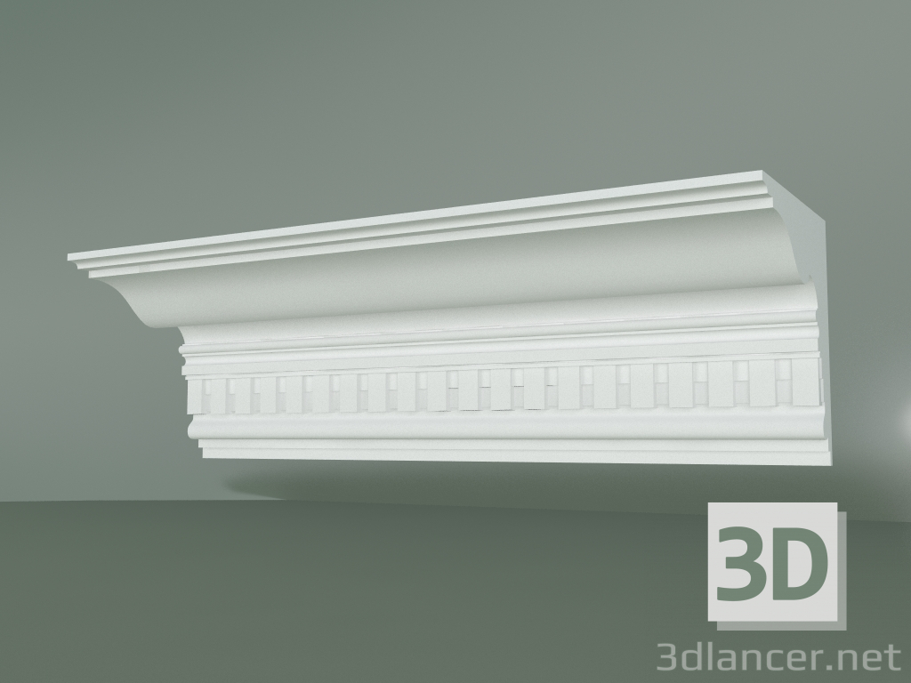 modèle 3D Corniche en plâtre avec ornement KV512 - preview