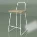 3d model High back semi-bar chair (white) - preview