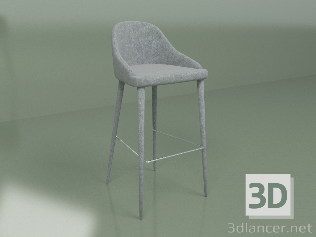 3d model Bar stool Elizabeth (grey) - preview