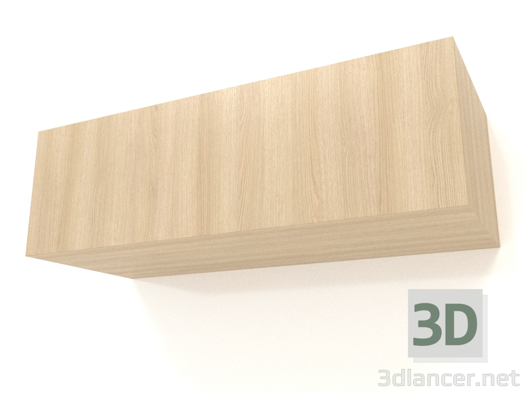 Modelo 3d Prateleira suspensa ST 06 (1 porta, 800x315x250, madeira branca) - preview