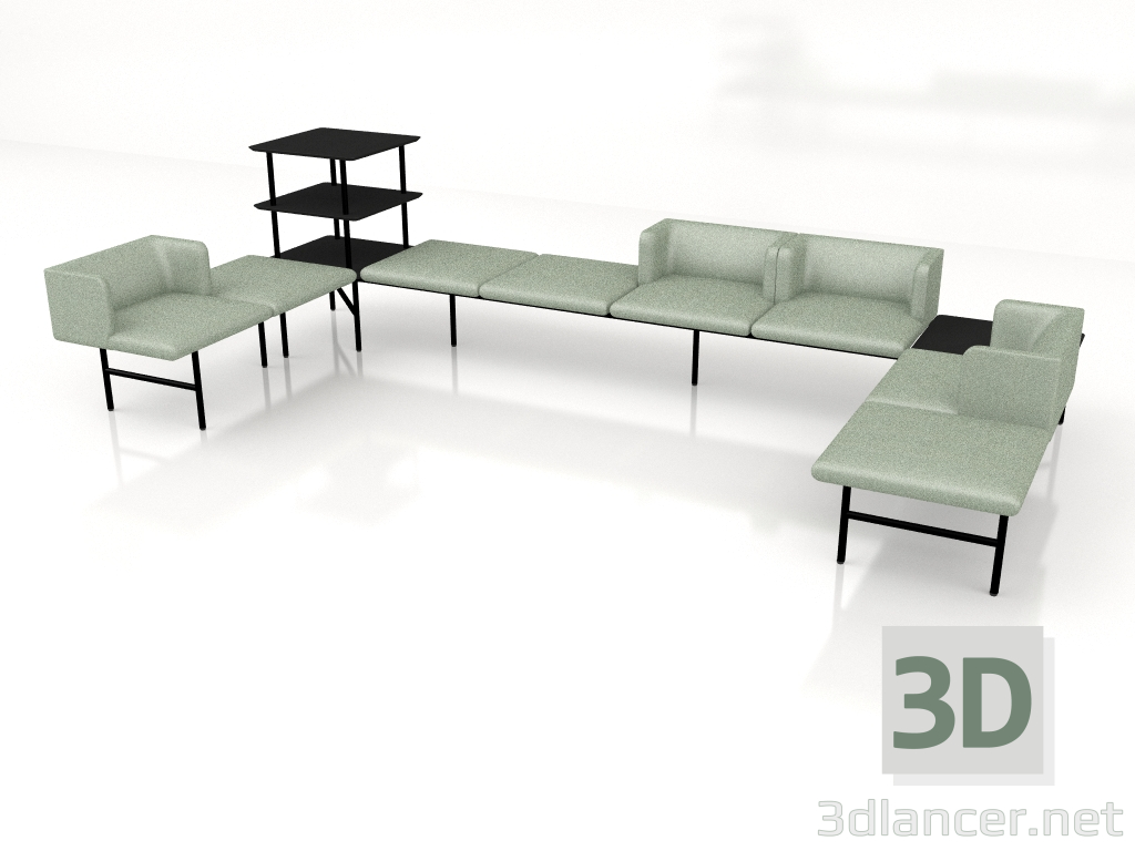 3D modeli Agora AR22 oturma sistemi modülü - önizleme