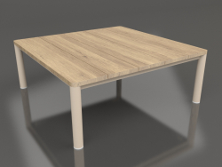 कॉफ़ी टेबल 94×94 (रेत, इरोको लकड़ी)