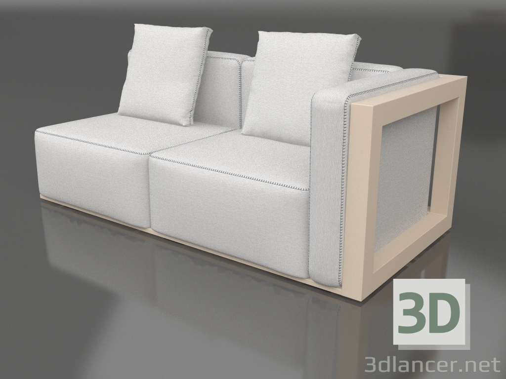 modèle 3D Module canapé, section 1 droite (Sable) - preview