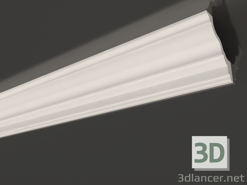 modèle 3D Corniche de plafond en plâtre lisse KG 041 1 (90х77) - preview