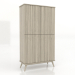 3D modeli Dolap 5 1000x450x1800 mm (açık meşe) - önizleme
