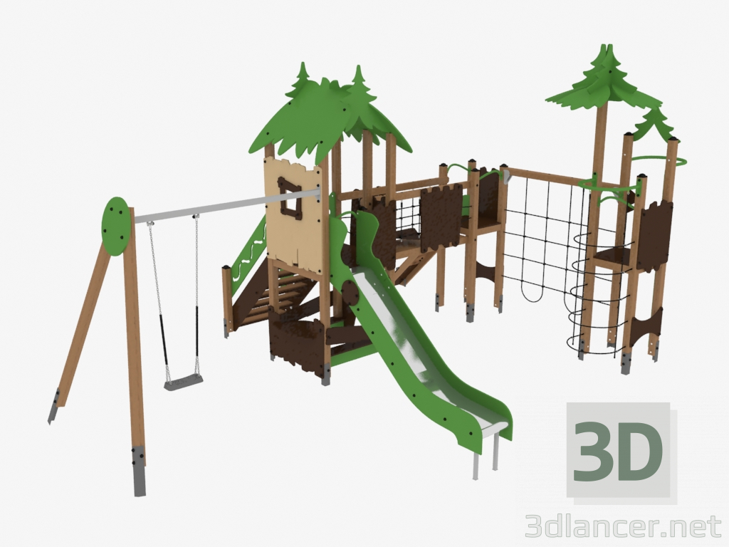 3d model Children's play complex (S1302) - preview