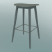 3d model Bar stool with Fiber wood base (H 75 cm, Gray) - preview