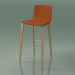 3d model Bar chair 5904 (4 wooden legs, upholstered, oak) - preview