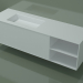 modello 3D Lavabo con cassetto e vano (06UC934S2, Glacier White C01, L 168, P 50, H 48 cm) - anteprima