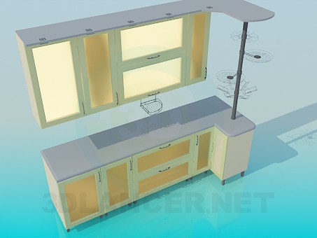 3D Modell Möbel für die Küche - Vorschau