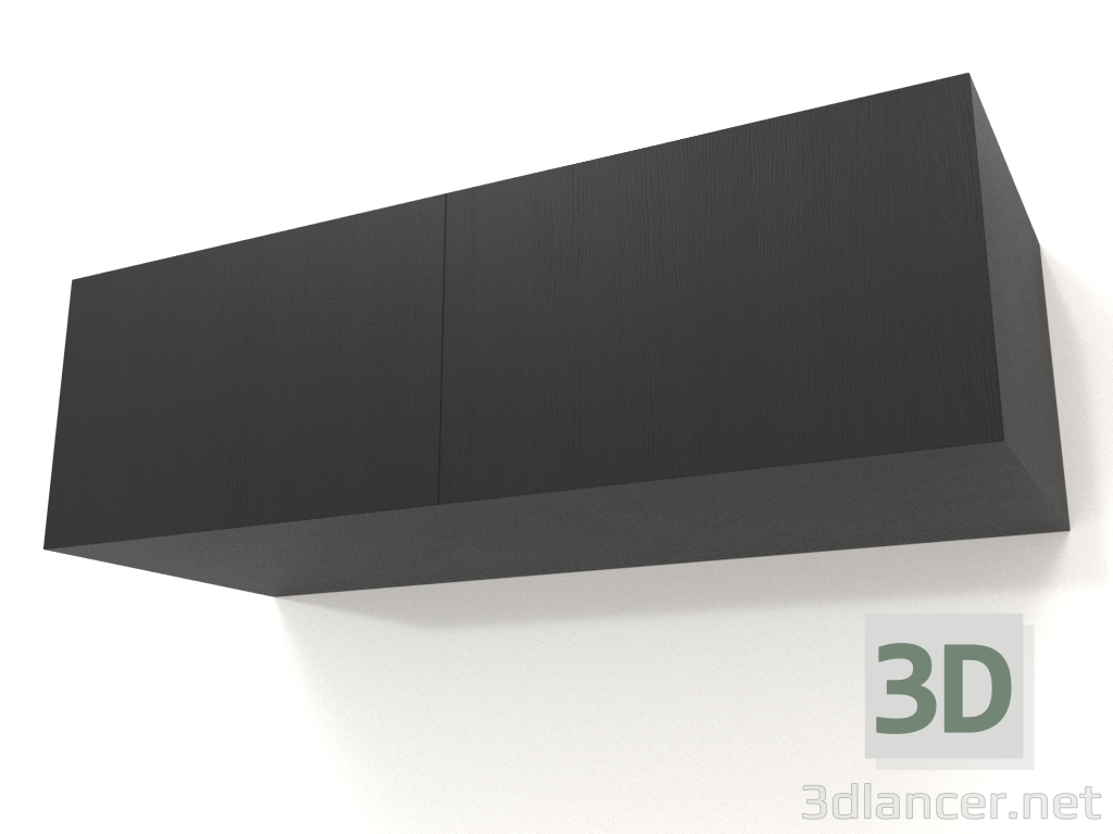 3d model Hanging shelf ST 06 (2 doors, 800x315x250, wood black) - preview