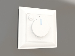 Electromechanical thermostat for underfloor heating (white gloss)