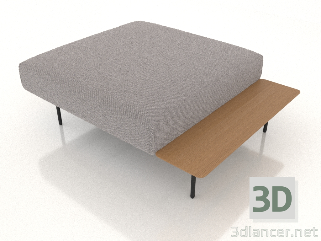 3d model Pouf, bench 120x95 - preview