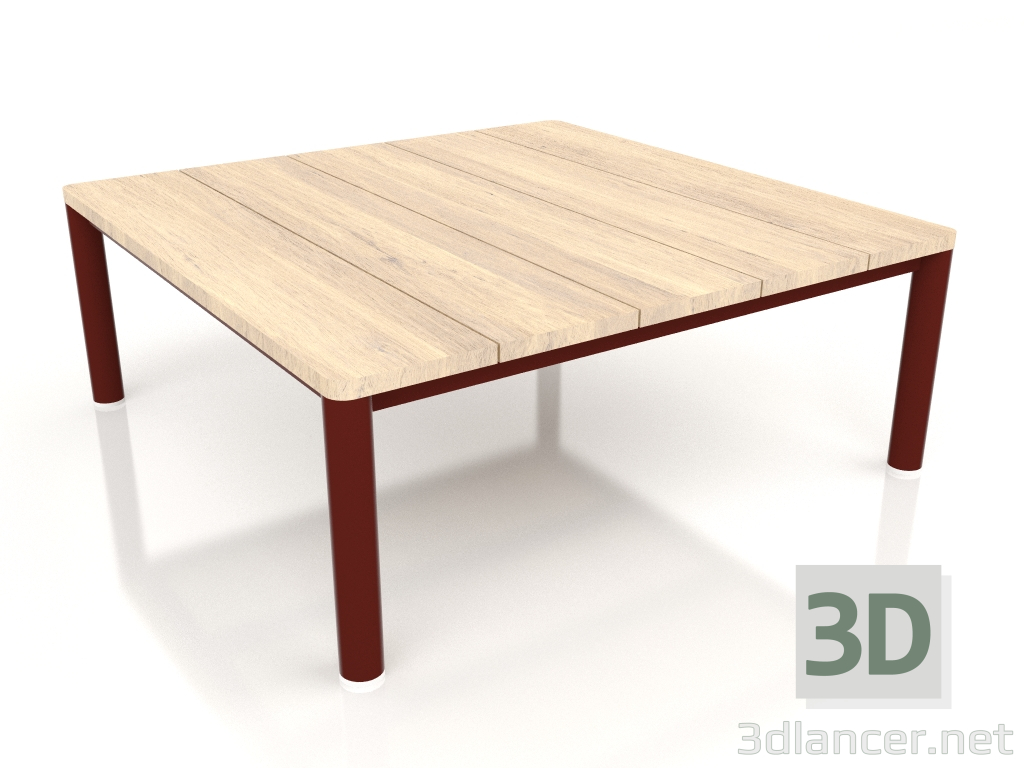 3 डी मॉडल कॉफ़ी टेबल 94×94 (वाइन रेड, इरोको वुड) - पूर्वावलोकन