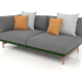Modelo 3d Módulo de sofá, seção 1 esquerda (verde garrafa) - preview