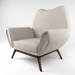 3d Rare kurt østervig lounge chair, denmark 1960s model buy - render 3d Rare kurt østervig lounge chair, denmark 1960s model buy - render