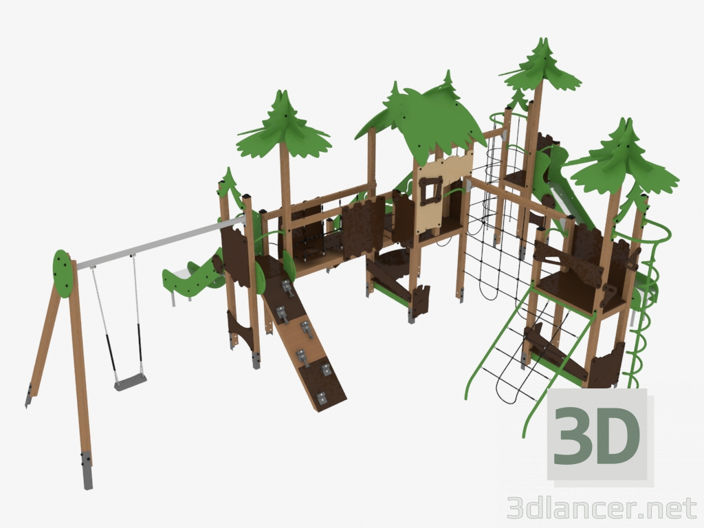 modello 3D Complesso per giochi per bambini (S1402) - anteprima