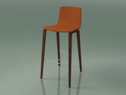Cadeira alta 5904 (4 pernas de madeira, estofada, em nogueira)