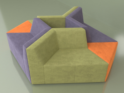 Origami sofa 10-seat modular