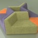 Modelo 3d Sofá origami de 10 lugares modular - preview