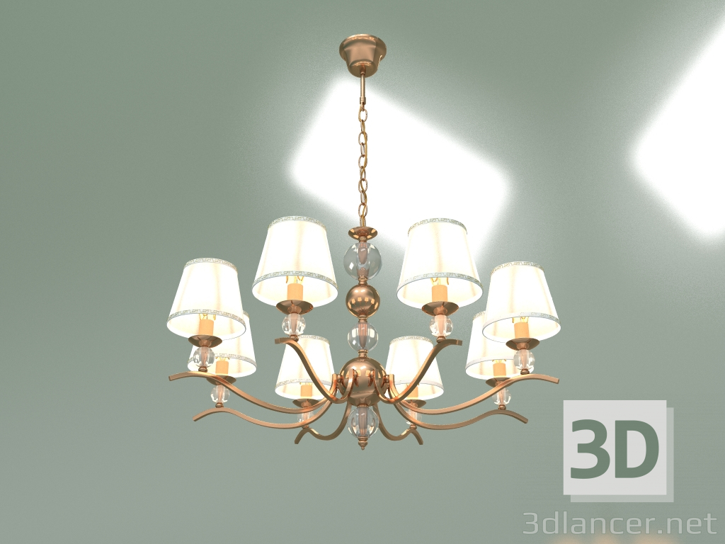 3d model Pendant chandelier Sortino 60097-8 (gold) - preview