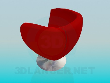3d модель Кресло на металлической ножке – превью 3d модель Кресло на металлической ножке – превью