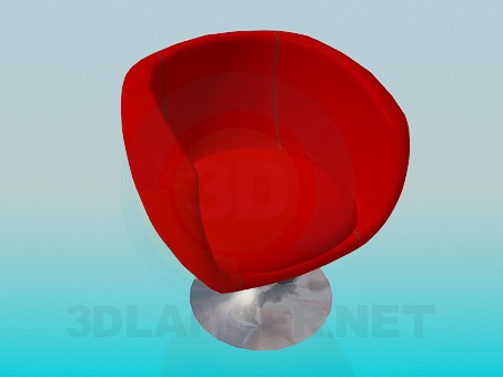 3d модель Кресло на металлической ножке – превью 3d модель Кресло на металлической ножке – превью